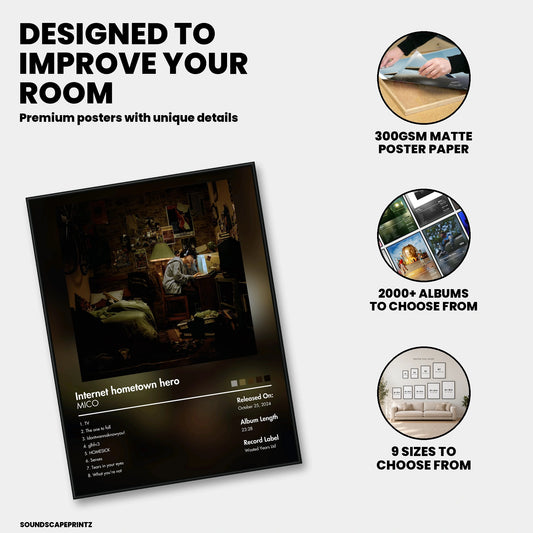 MICO — Internet hometown hero Album Poster — premium poster features