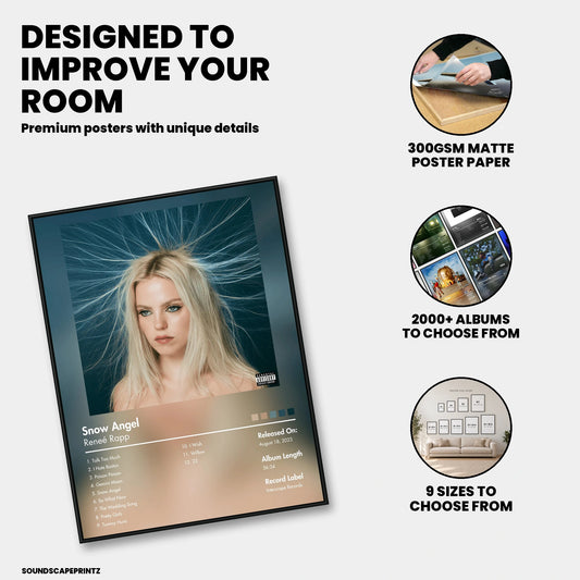 Reneé Rapp — Snow Angel Album Poster — premium poster features