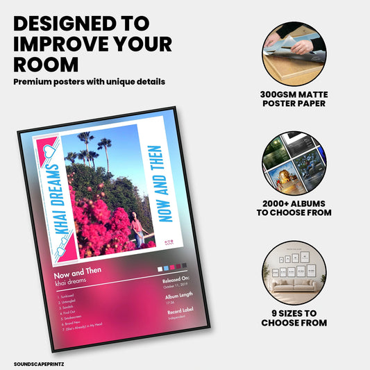 khai dreams — Now and Then Album Poster — premium poster features