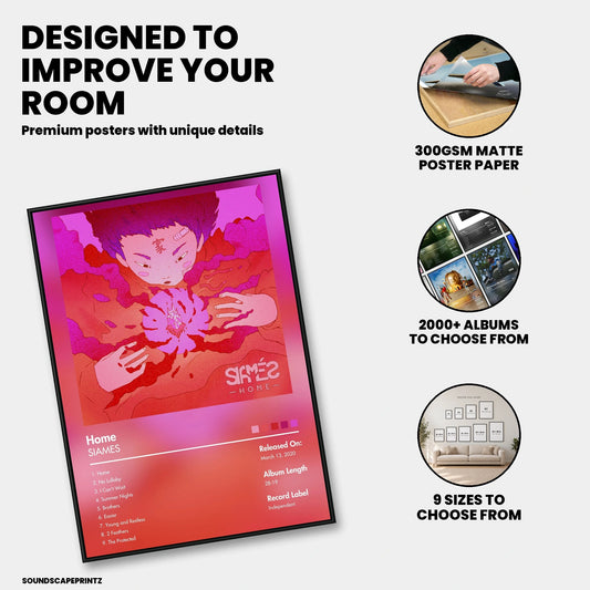 SIAMÉS — HOME Album Poster — premium poster features