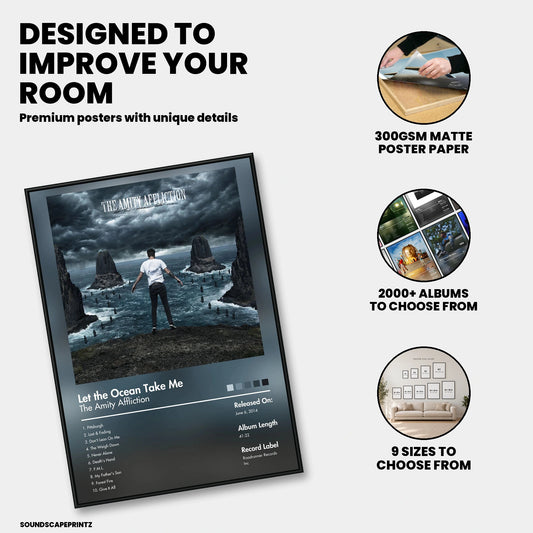 The Amity Affliction — Let the Ocean Take Me Album Poster — premium poster features
