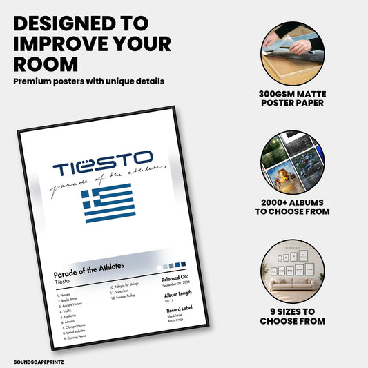 Tiësto — Parade of the Athletes Album Poster — premium poster features