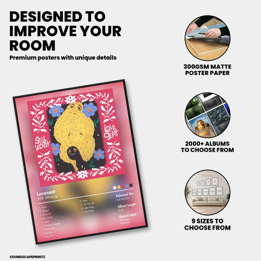 Still Woozy — Loveseat Album Poster — premium poster features