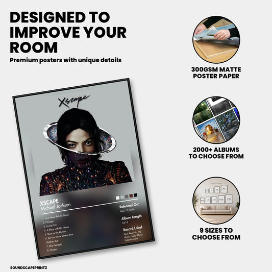 Michael Jackson — Xscape Album Poster — premium poster features