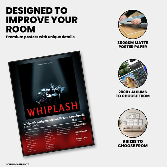 Justin Hurwitz — Whiplash: Original Motion Picture Soundtrack Album Poster — premium poster features