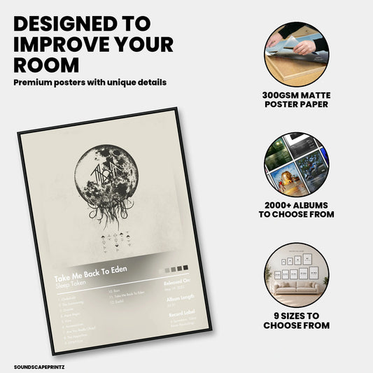 Sleep Token — Take Me Back to Eden Album Poster — premium poster features