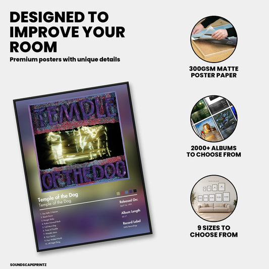 Temple of the Dog — Temple of the Dog Album Poster — premium poster features