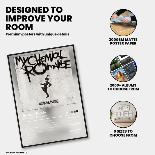 My Chemical Romance — The Black Parade Album Poster — premium poster features