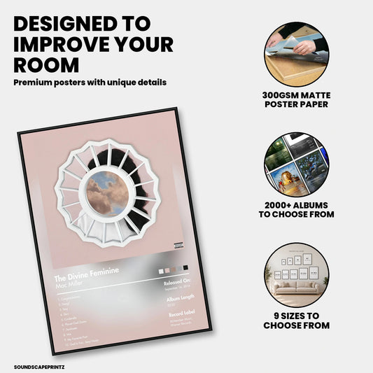 Mac Miller — The Divine Feminine Album Poster — premium poster features