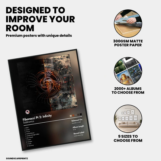 Subtronics — Fibonacci Pt 2: Infinity Album Poster — premium poster features