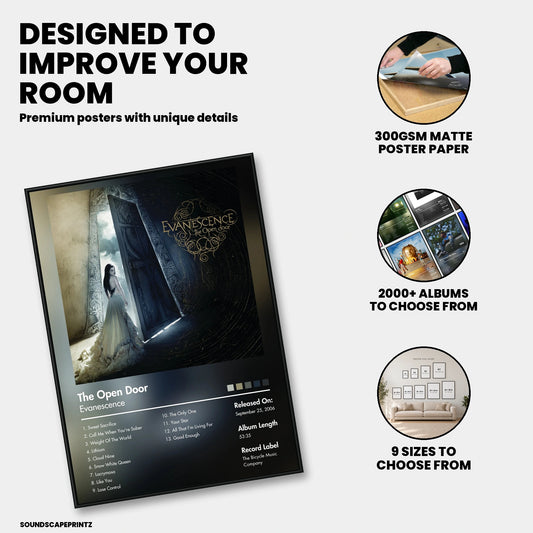 Evanescence — The Open Door Album Poster — premium poster features