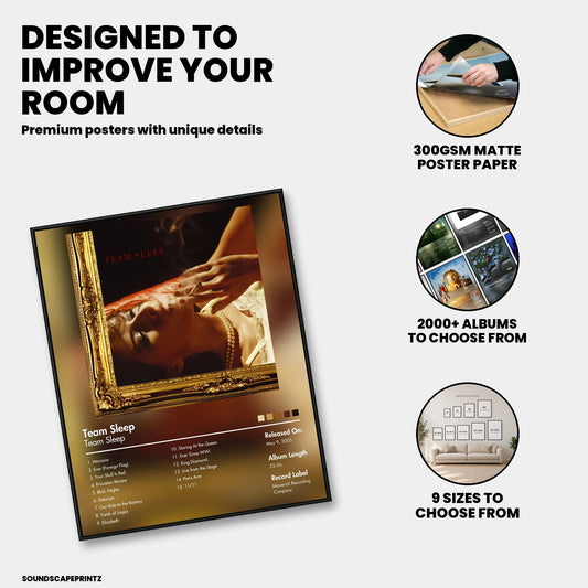 Team Sleep — Team Sleep Album Poster — premium poster features