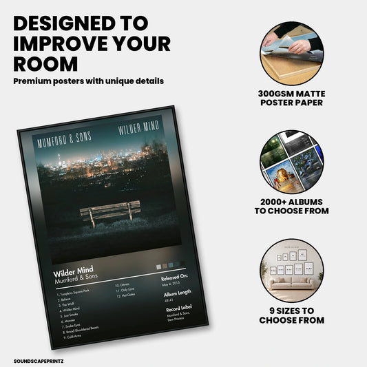 Mumford & Sons — Wilder Mind Album Poster — premium poster features
