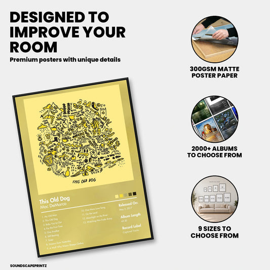Mac DeMarco — This Old Dog Album Poster — premium poster features