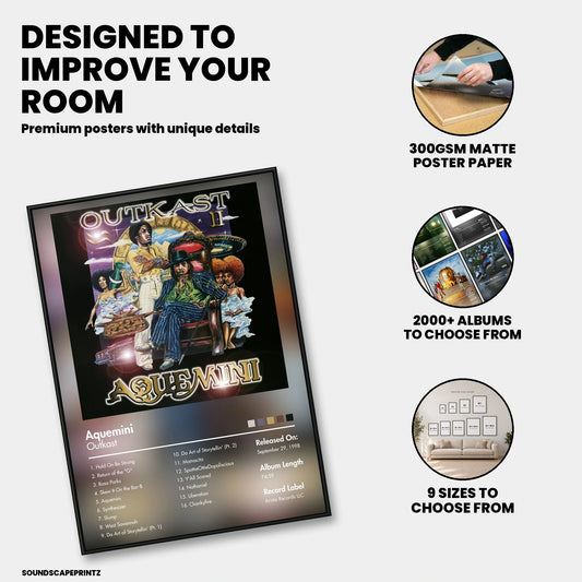 OutKast — Aquemini Album Poster — premium poster features