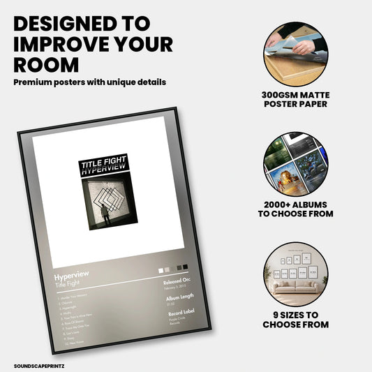 Title Fight — Hyperview Album Poster — premium poster features