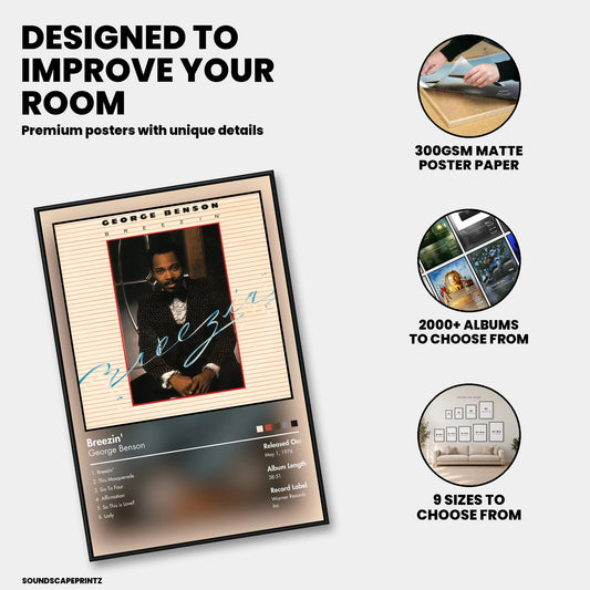 George Benson — Breezin’ Album Poster — premium poster features