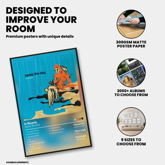 Saves the Day — In Reverie Album Poster — premium poster features