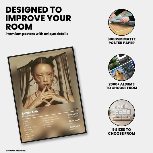 Rina Sawayama — SAWAYAMA Album Poster — premium poster features