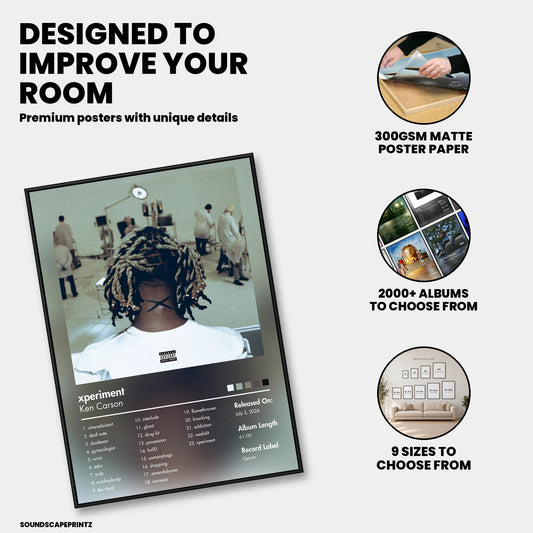Ken Carson — xperiment Album Poster — premium poster features