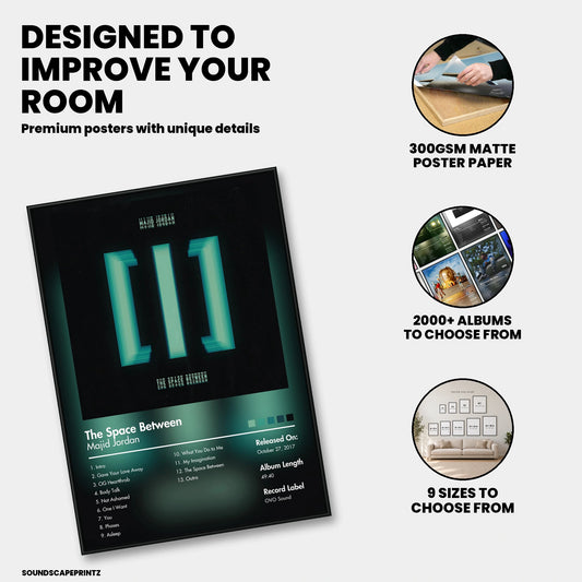 Majid Jordan — The Space Between Album Poster — premium poster features