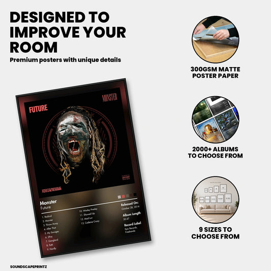 Future — Monster Album Poster — premium poster features