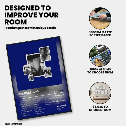 Segnor Alonzo — Quartiers nord Album Poster — premium poster features