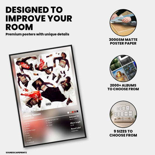 OsamaSon — Osama Season Album Poster — premium poster features