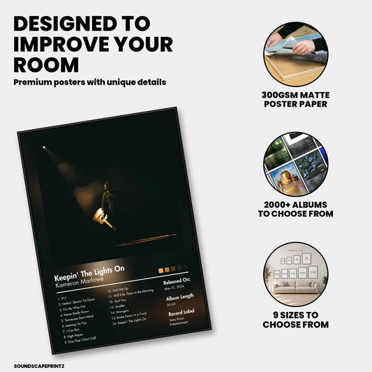 Kameron Marlowe — Keepin' The Lights On Album Poster — premium poster features