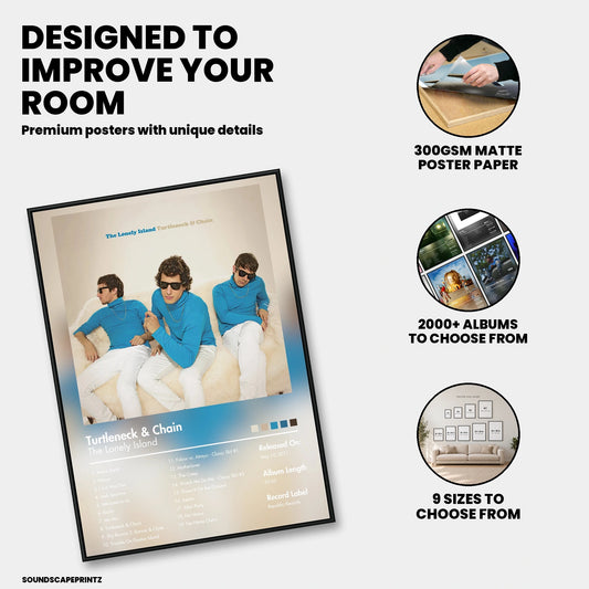 The Lonely Island — Turtleneck & Chain Album Poster — premium poster features