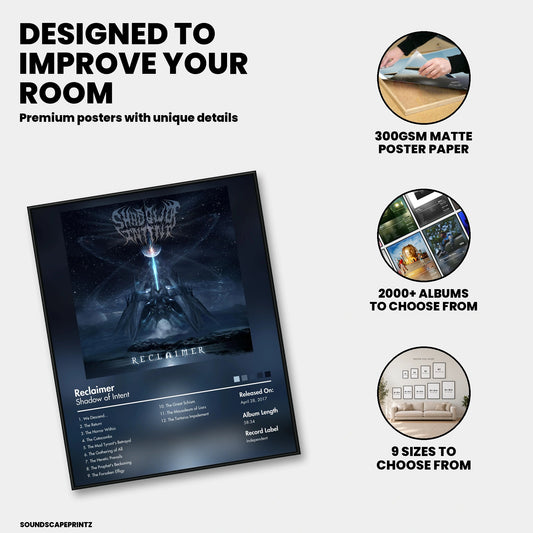 Shadow of Intent — Reclaimer Album Poster — premium poster features