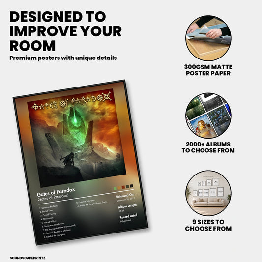Gates of Paradox — Gates of Paradox Album Poster — premium poster features