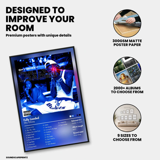 Shy Glizzy — Fully Loaded Album Poster — premium poster features