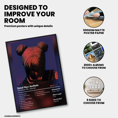 Windows 96 — Dated New Aesthetic Album Poster — premium poster features