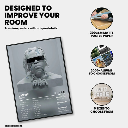 Gunna — DS4EVER Album Poster — premium poster features