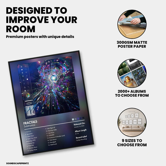 Subtronics — FRACTALS Album Poster — premium poster features