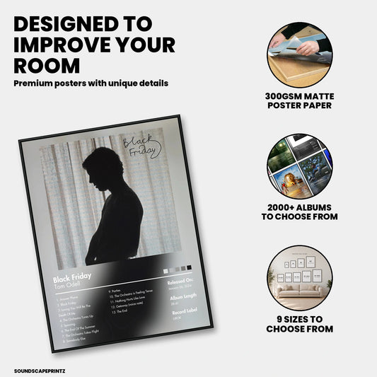 Tom Odell — Black Friday Album Poster — premium poster features