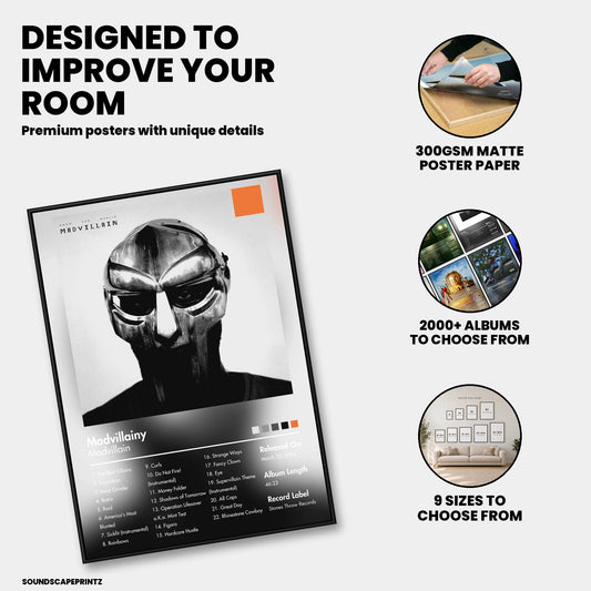 Madvillain — Madvillainy Album Poster — premium poster features