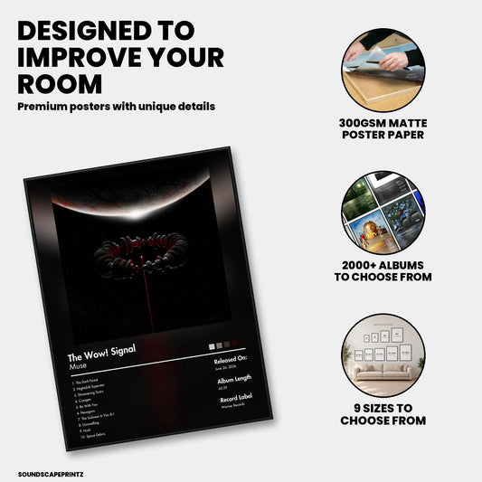 Muse — The Wow! Signal Album Poster — premium poster features