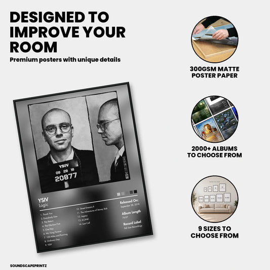 Logic — YSIV Album Poster — premium poster features