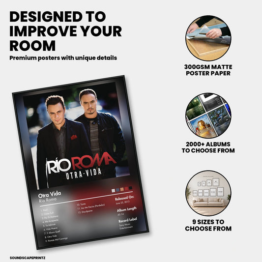 Río Roma — Otra vida Album Poster — premium poster features