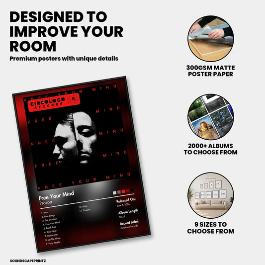 Prospa — Free Your Mind Album Poster — premium poster features